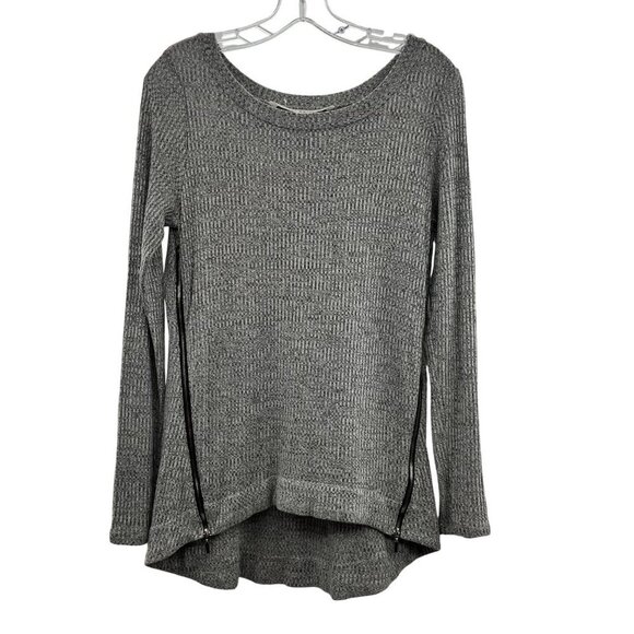 Rachel Roy Lightweight Sweater Women's Size Small Gray Long Sleeve Zippers - Picture 1 of 9